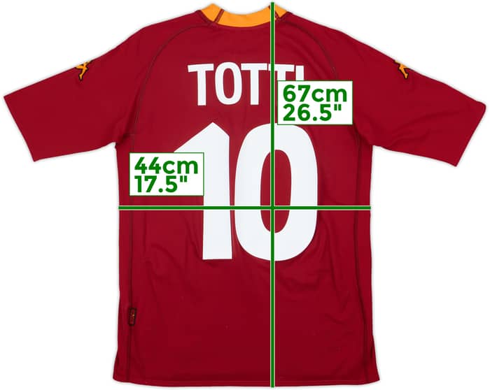 2000-01 Roma Home Shirt Totti #10 - 7/10 - (S)