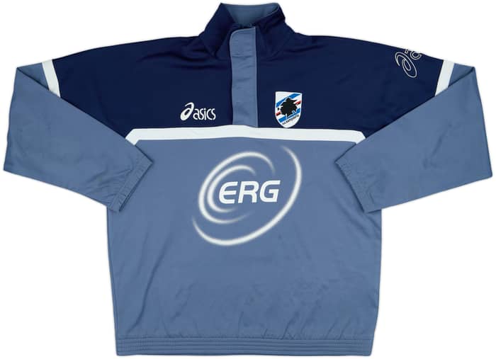 2003-04 Sampdoria Asics 1/4 Zip Sweat Top - 4/10 - (XL)