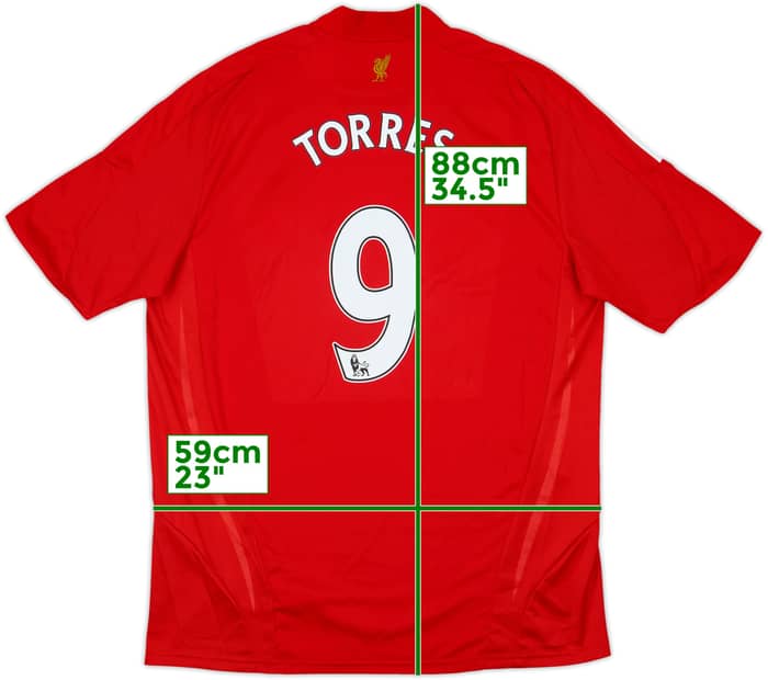 2008-10 Liverpool Home Shirt Torres #9 - 8/10 - (XL)
