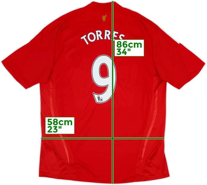 2008-10 Liverpool Home Shirt Torres #9 - 7/10 - (XL)