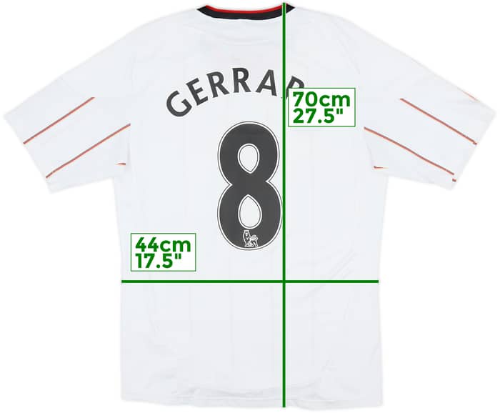 2010-11 Liverpool Away Shirt Gerrard #8 - 5/10 - (S)