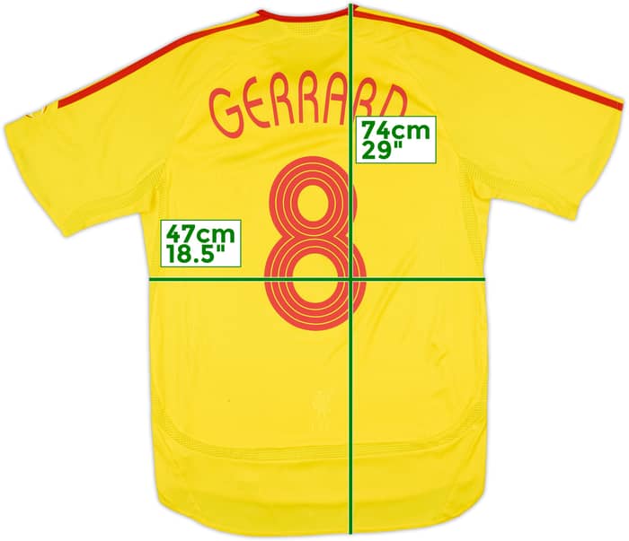 2006-07 Liverpool Away Shirt Gerrard #8 - 7/10 - (S)
