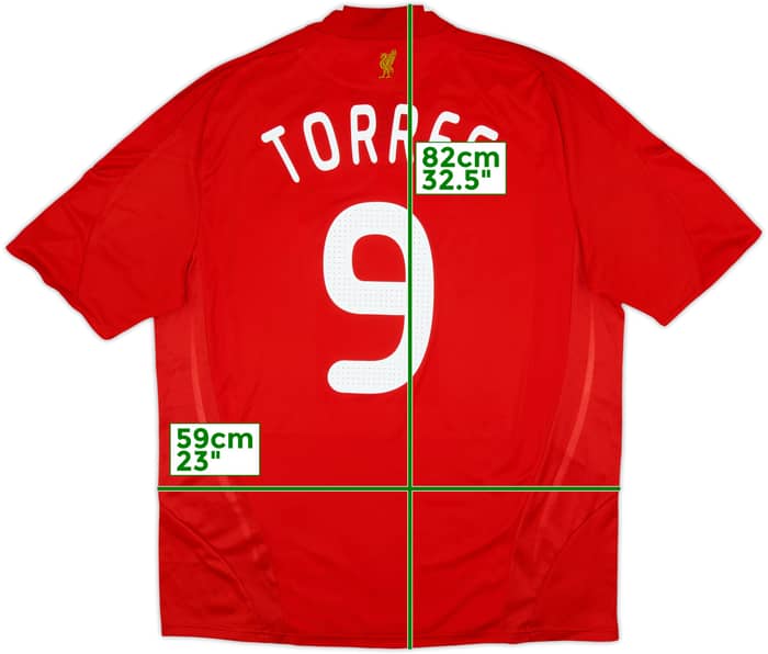 2008-10 Liverpool Home Shirt Torres #9 - 8/10 - (XL)