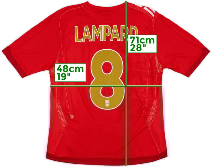 2006-08 England Away Shirt Lampard #8 - 8/10 - (Women's L)