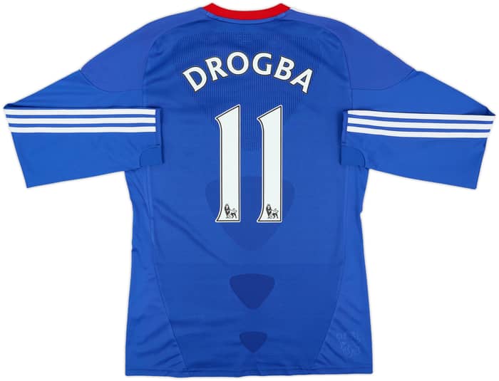 2010-11 Chelsea Home L/S Shirt Drogba #11 - 8/10 - (S)