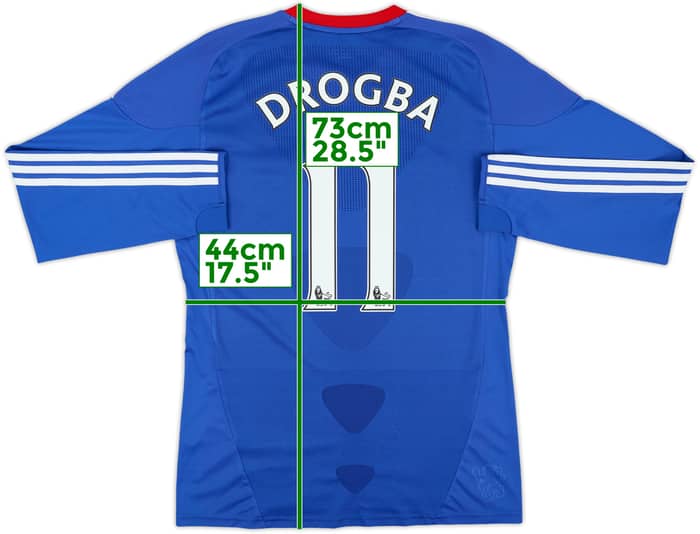 2010-11 Chelsea Home L/S Shirt Drogba #11 - 8/10 - (S)