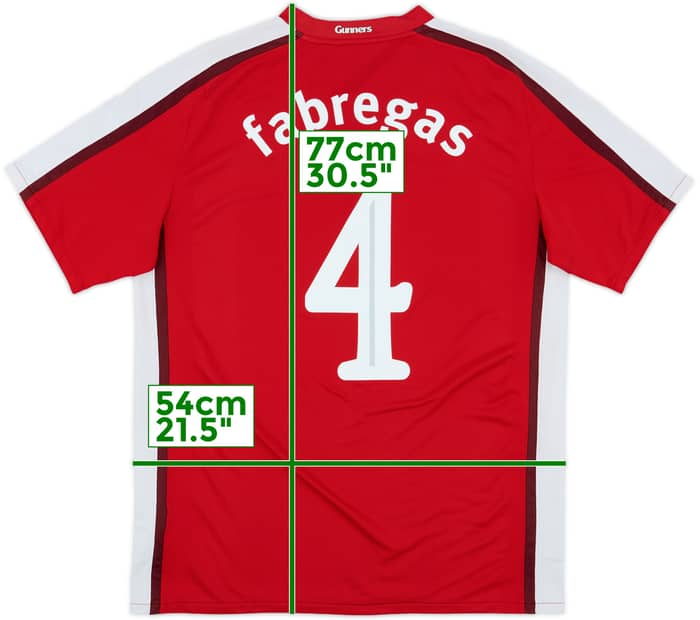 2008-10 Arsenal Home Shirt Fabregas #4 - 6/10 - (L)