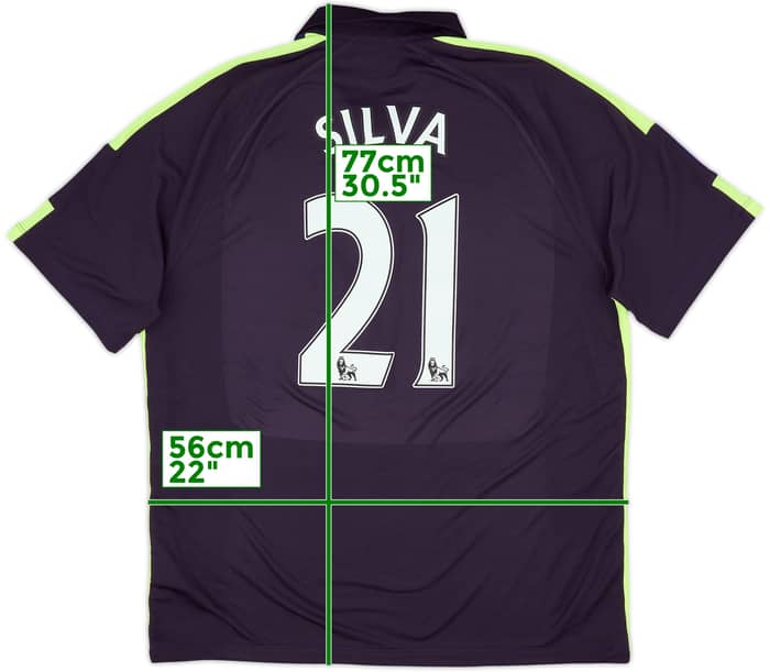 2014-15 Manchester City Third Shirt Silva #21 - 9/10 - (XL)