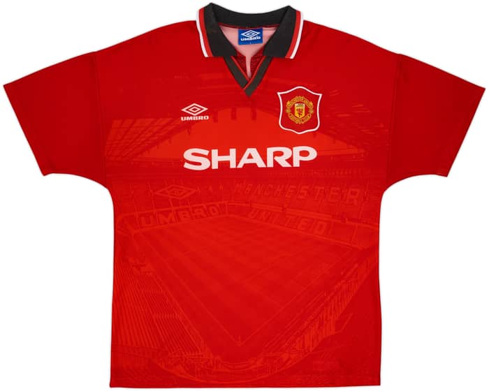 1994-96 Manchester United Home Shirt Beckham #24 - 8/10 - (L)