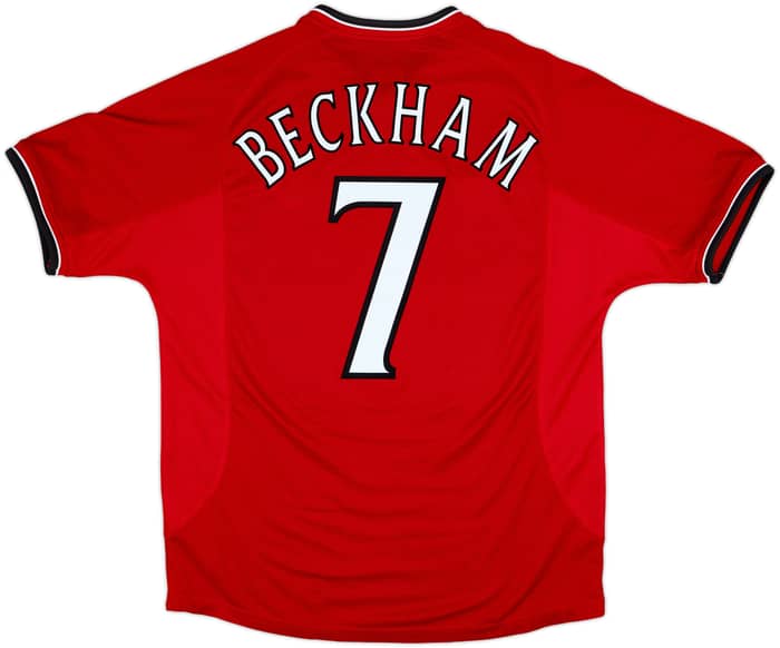 2000-02 Manchester United Home Shirt Beckham #7 - 8/10 - (L)