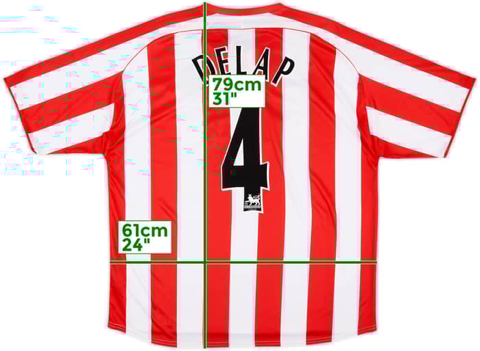 2005-07 Sunderland Home Shirt Delap #4 - 8/10 - (XL)