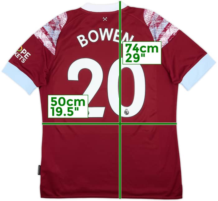 2022-23 West Ham Home Shirt Bowen #20 - 8/10 - (L)