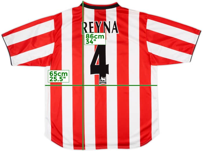 2000-02 Sunderland Home Shirt Reyna #4 - 6/10 - (XL)