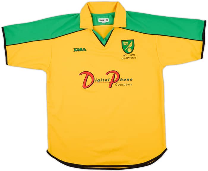 2001-03 Norwich Centenary Home Shirt - 7/10 - (M)
