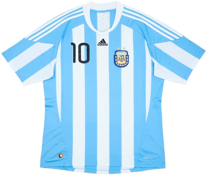 2010-11 Argentina Home Shirt Messi #10 - 7/10 - (XL)