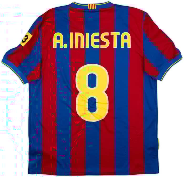 2009-10 Barcelona Home Shirt A.Iniesta #8 - 7/10 - (M)