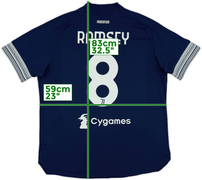 2021-22 Juventus Authentic Away Shirt Ramsey #8 - 9/10 - (XL)