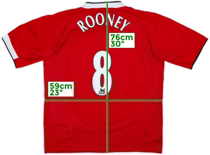 2004-06 Manchester United Home Shirt Rooney #8 - 8/10 - (XL)