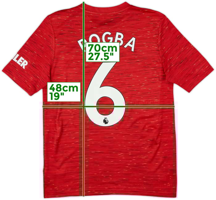 2020-21 Manchester United Home Shirt Pogba #6 - 6/10 - (XL.Boys)