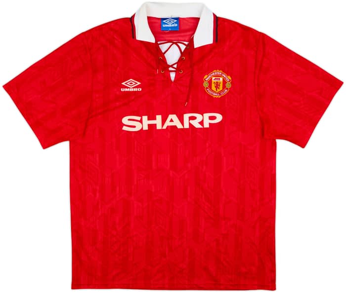1992-94 Manchester United Home Shirt Cantona #7 - 7/10 - (XL)