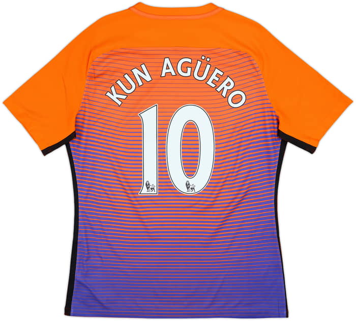 2016-17 Manchester City Authentic Third Shirt Kun Aguero #10 - 10/10 - (XL)