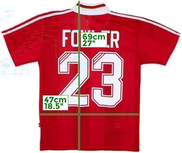 1995-96 Liverpool Home Shirt Fowler #23 - 6/10 - (S)