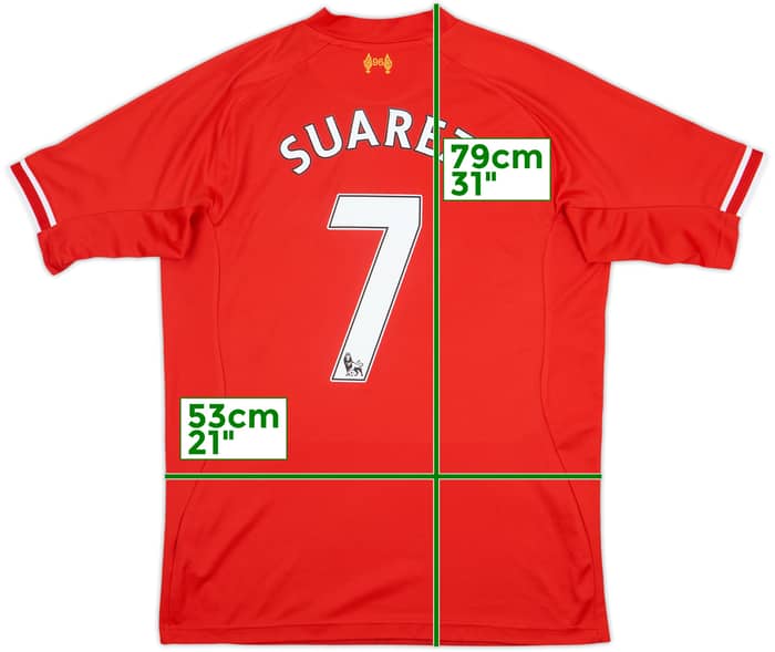 2013-14 Liverpool Home Shirt Suarez #7 - 7/10 - (L)
