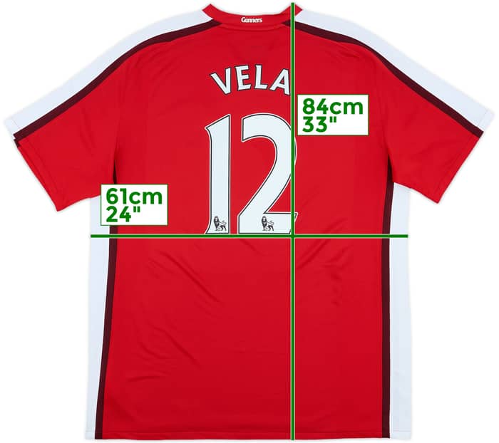 2008-10 Arsenal Home Shirt Vela #12 - 10/10 - (XL)