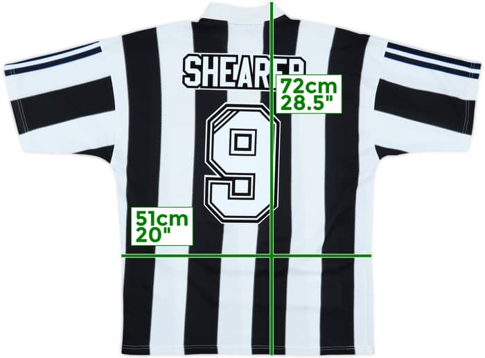 1995-97 Newcastle Home Shirt Shearer #9 - 9/10 - (L)