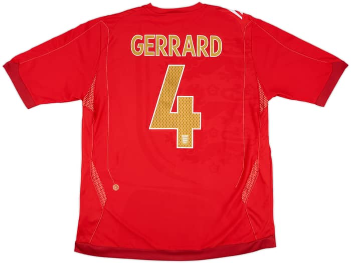 2006-08 England Away Shirt Gerrard #4 - 8/10 - (XL)