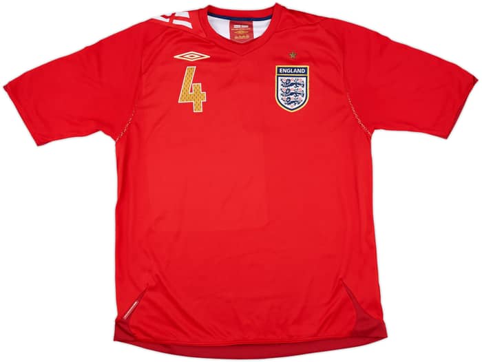 2006-08 England Away Shirt Gerrard #4 - 8/10 - (XL)