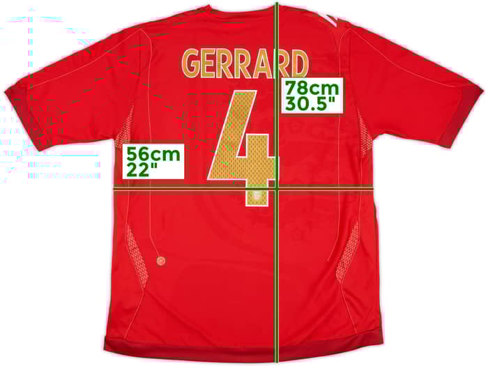 2006-08 England Away Shirt Gerrard #4 - 8/10 - (XL)