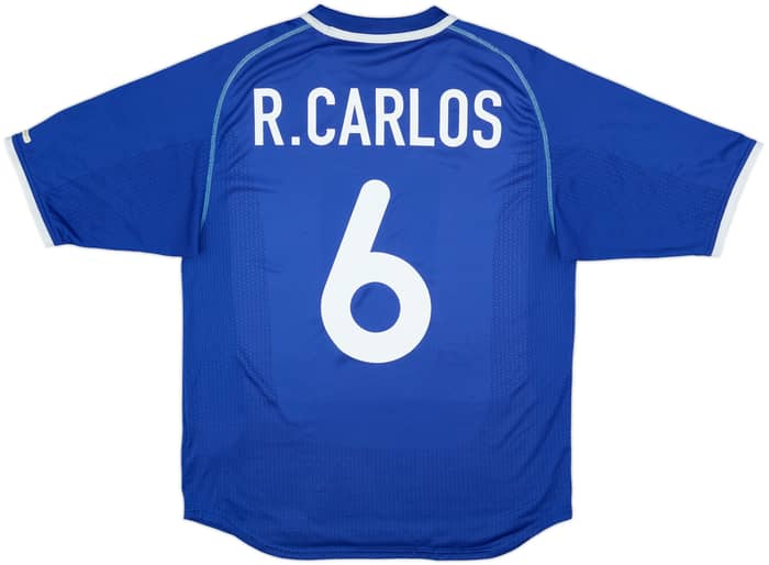 2000-02 Brazil Away Shirt R.Carlos #6 - 9/10 - (L)