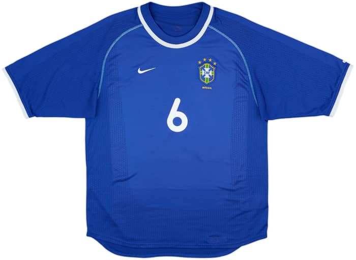 2000-02 Brazil Away Shirt R.Carlos #6 - 9/10 - (L)