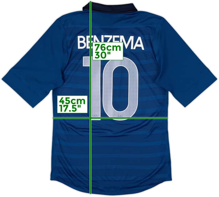 2011-12 France Authentic Home Shirt Benzema #10 - 8/10 - (M)