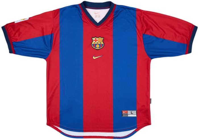 1998-00 Barcelona Home Shirt Rivaldo #11 - 9/10 - (L)