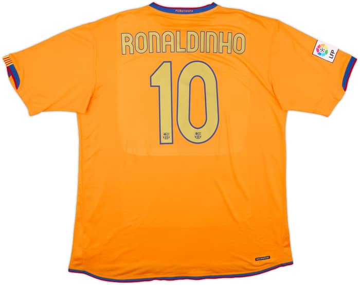 2006-08 Barcelona Away Shirt Ronaldinho #10 - 10/10 - (XXL)