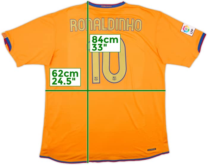 2006-08 Barcelona Away Shirt Ronaldinho #10 - 10/10 - (XXL)