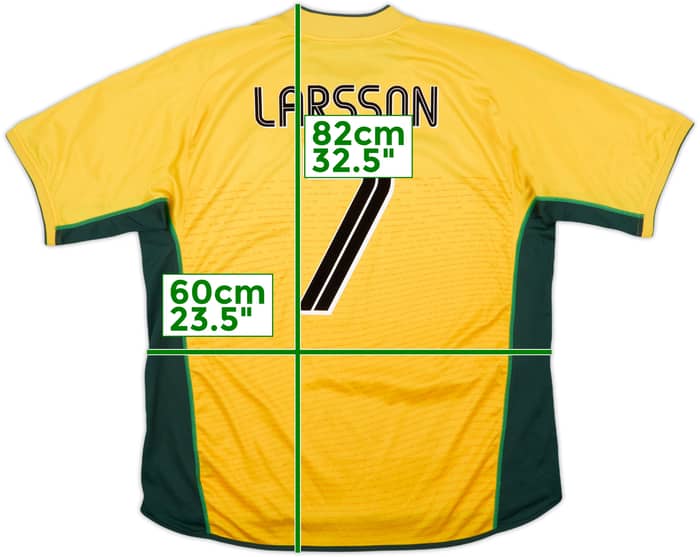 2002-03 Celtic Away Shirt Larsson #7 - 8/10 - (XXL)