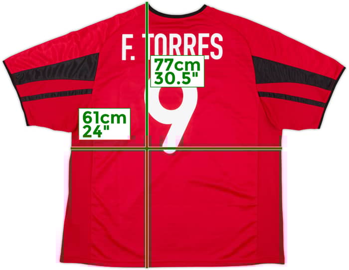 2001-02 Atletico Madrid Away Shirt F.Torres #9 - 8/10 - (XL)