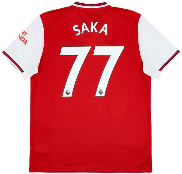 2019-20 Arsenal Home Shirt Saka #77 - 8/10 - (L)