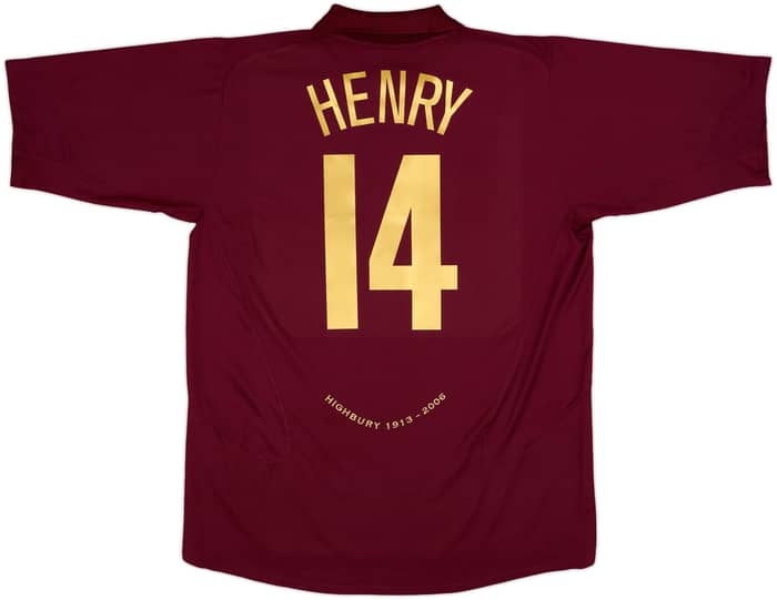 2005-06 Arsenal Home Shirt Henry #14 - 8/10 - (XL)