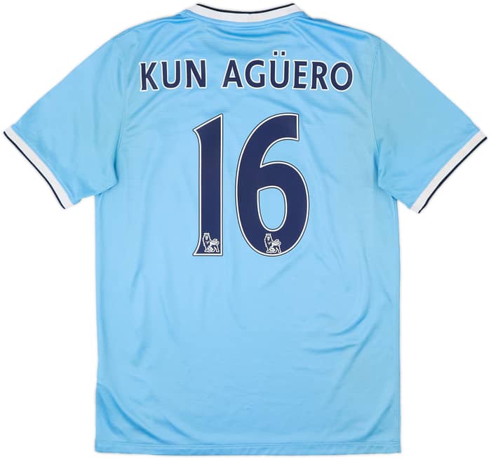 2013-14 Manchester City Home Shirt Kun Aguero #16 - 8/10 - (M)
