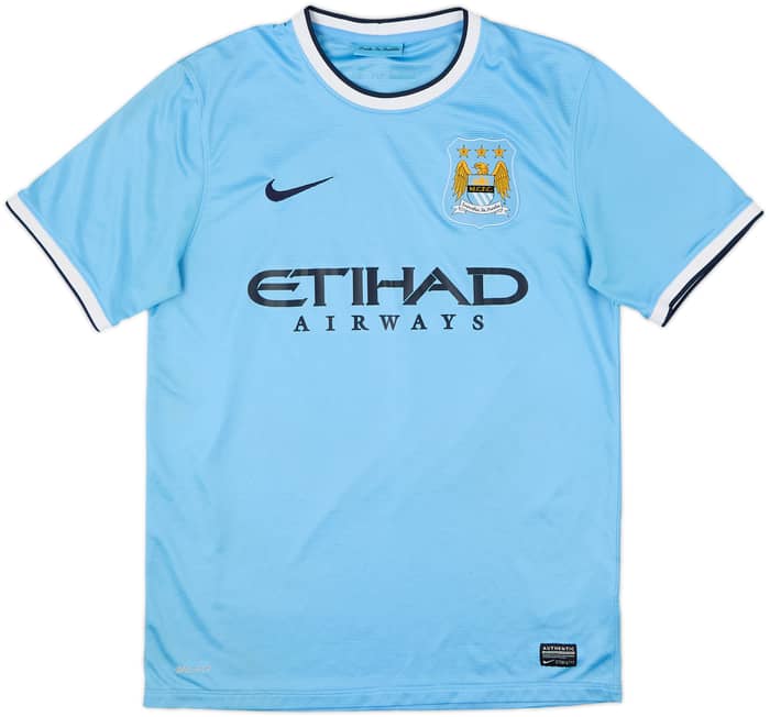 2013-14 Manchester City Home Shirt Kun Aguero #16 - 8/10 - (M)