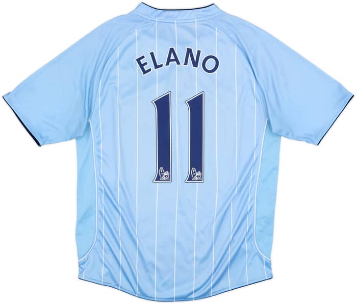 2007-08 Manchester City Home Shirt Elano #11 - 6/10 - (L)