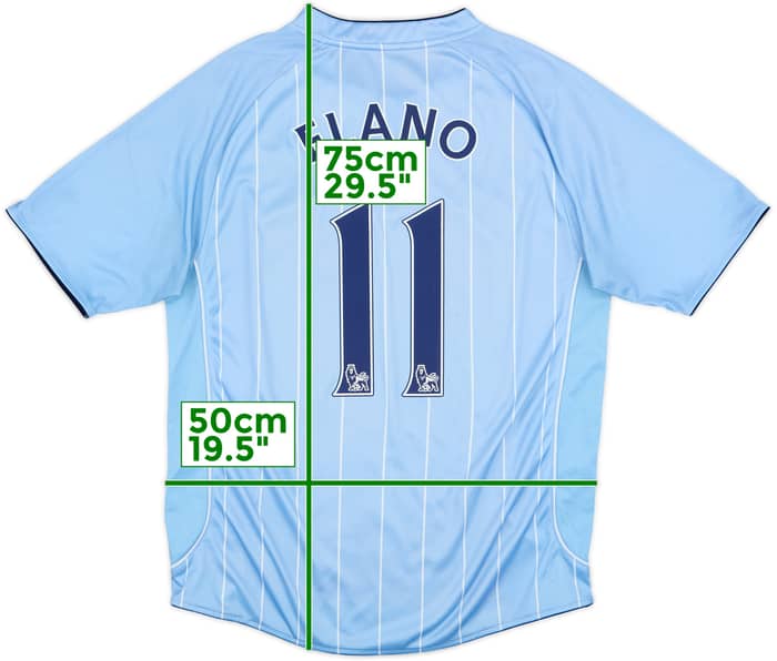 2007-08 Manchester City Home Shirt Elano #11 - 6/10 - (L)