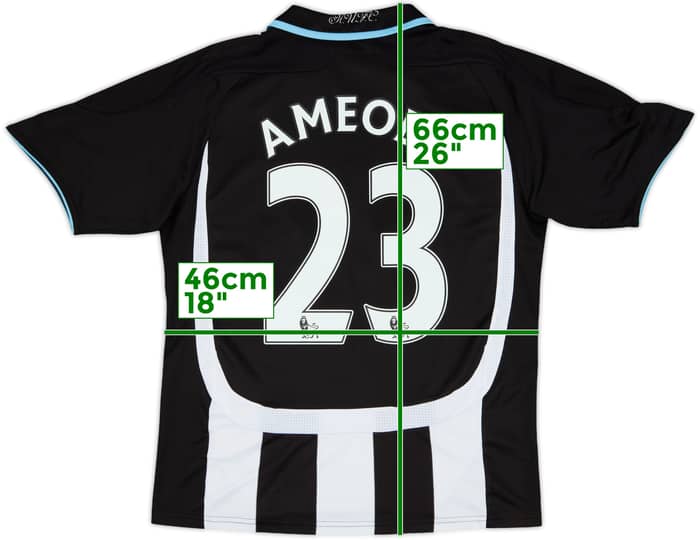 2007-09 Newcastle Home Shirt Ameobi #23 - 7/10 - (L.Boys)