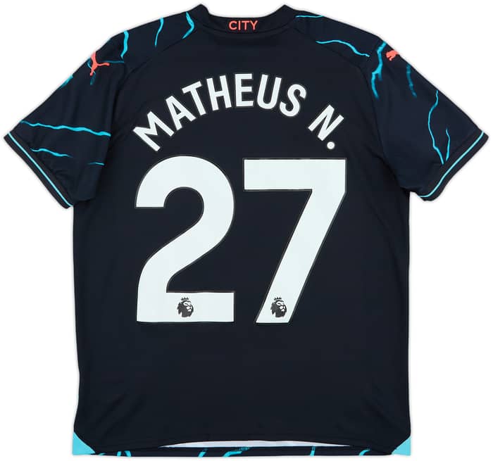 2023-24 Manchester City Third Shirt Matheus N. #27 - 9/10 - (XL.Boys)