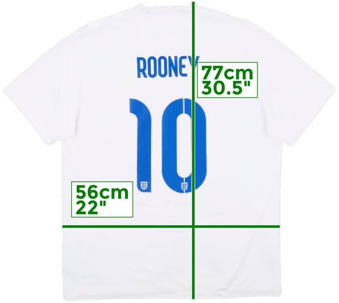 2014-15 England Home Shirt Rooney #10 - 4/10 - (XL)