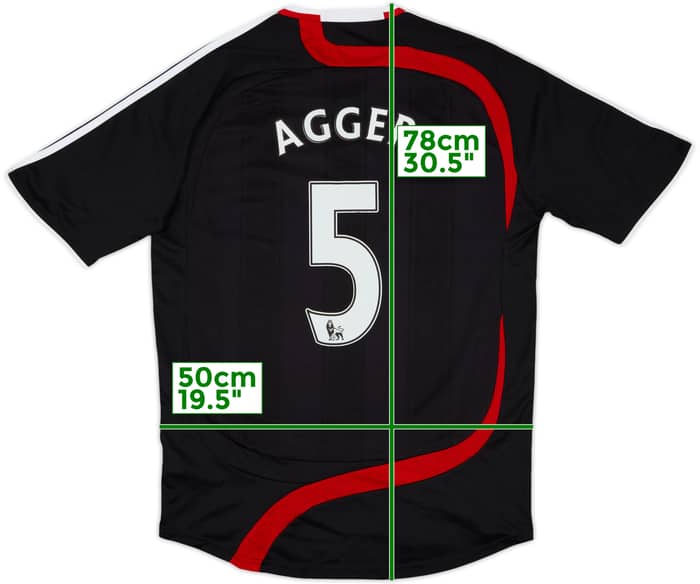 2007-08 Liverpool Third Shirt Agger #5 - 8/10 - (M)